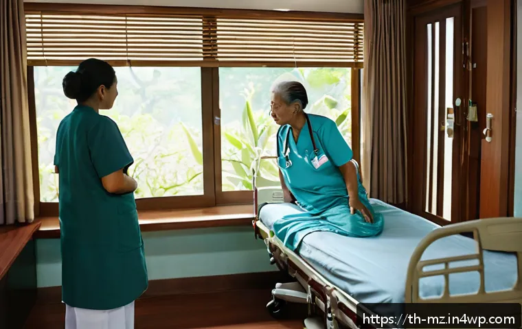 내러티브 건강법의 역사적 배경 - A warm and inviting modern Thai hospital room where a compassionate doctor attentively listens to an...